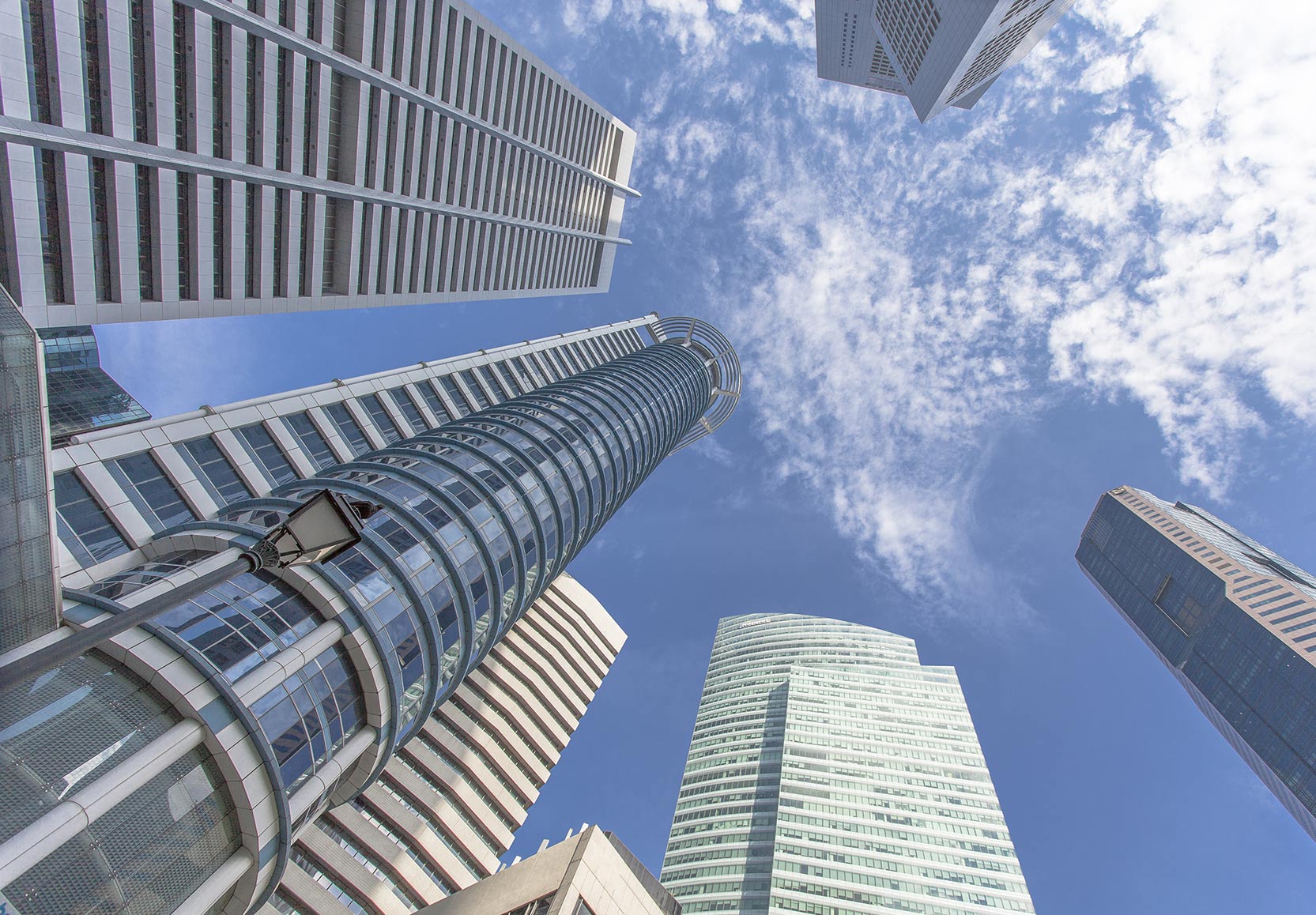 Building and Clouds Graphic